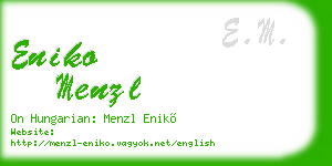 eniko menzl business card